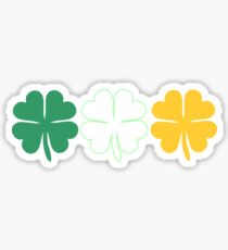 Lucky Irish Shamrock Clover Ireland Flag Sticker