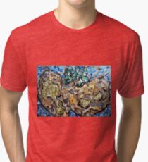 Jack O' Lantern (with candy wrappers) Tri-blend T-Shirt