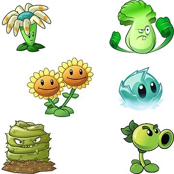 Plants Versus Zombies 2 Neon Mixtape Tour Plants Stickers Sticker for Sale  by Xavier Vandenberg