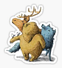 Five friends Sticker