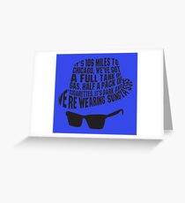 106 Miles to Chicago The Blues Brothers Greeting Card