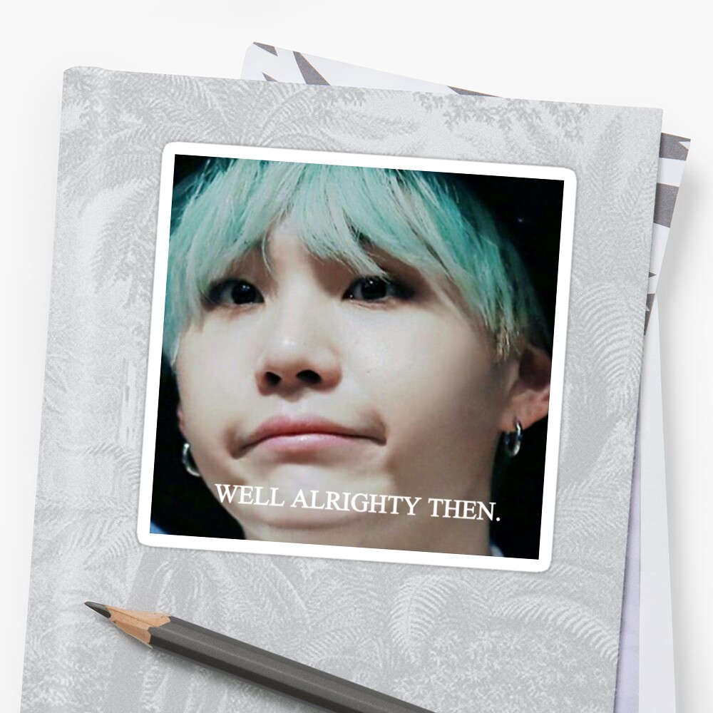 "BTS Suga Meme Sticker" Stickers by bangtanchi | Redbubble