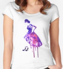 Watercolour fashion Women's Fitted Scoop T-Shirt