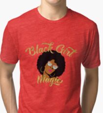 Schwarze Mädchen magische Grafik Vintage T-Shirt