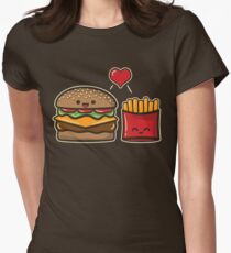 Burger and Fries Women's Fitted T-Shirt