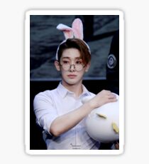 Bunny eared wonho Sticker