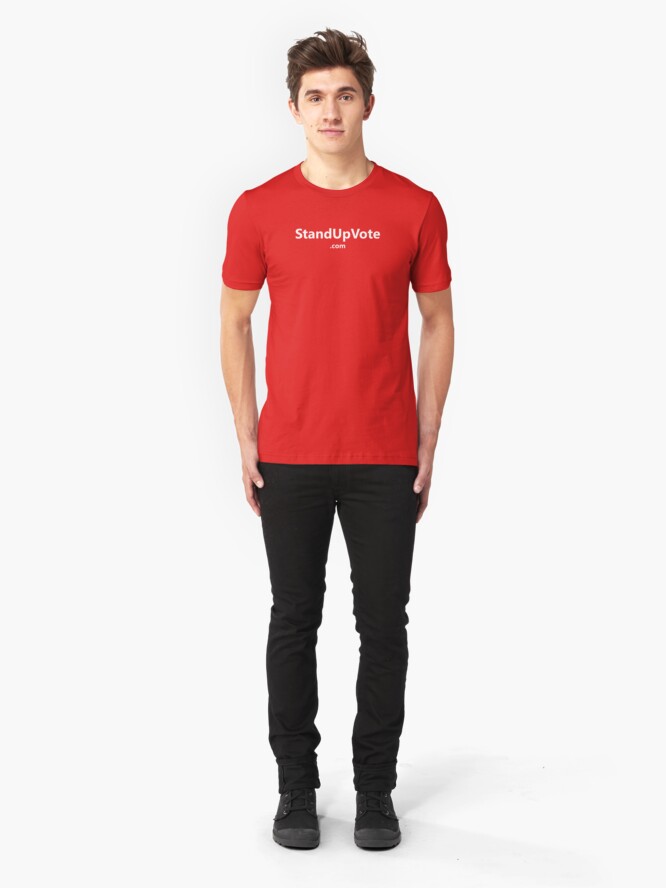 Alternate view of StandUpVote.com-shirt Slim Fit T-Shirt