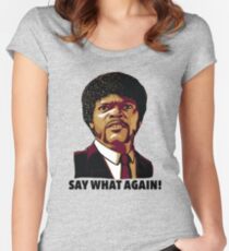 Pulp Fiction Say What Again Women's Fitted Scoop T-Shirt