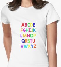 Alphabet fun Women's Fitted T-Shirt
