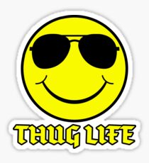 Smiley Face Thug Life Digital Art Sticker