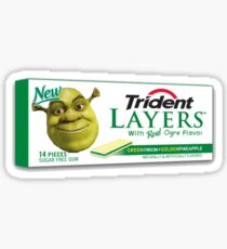 Shrek-Gum Trident Layers Sticker