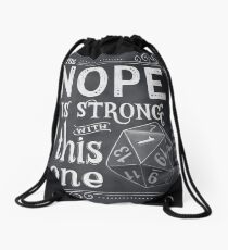 The NOPE is Strong with This One Drawstring Bag