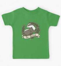 Be Brave Badger Crest Kids Tee