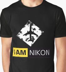 I AM NIKON Airplane Parody Logo Graphic T-Shirt