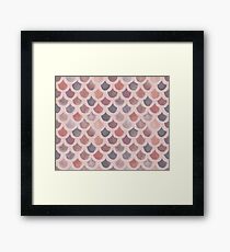 Aquarell Mermaid Scales - Sonnenuntergang Gerahmter Kunstdruck