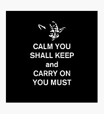 yoda keep calm Photographic Print
