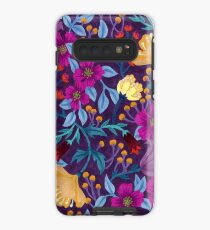 Blumen Hülle & Klebefolie für Samsung Galaxy