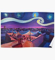 Starry Night in Marrakech Van Gogh Inspirations Poster