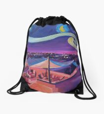 Starry Night in Marrakech Van Gogh Inspirations Drawstring Bag