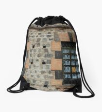 Windows With Steel Grates Drawstring Bag