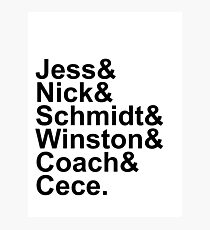 New Girl Name Design- Black Text Photographic Print