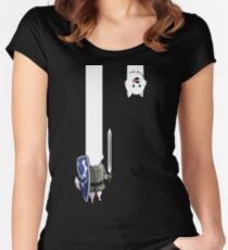 Undertale Lesser dog Women's Fitted Scoop T-Shirt