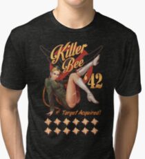 Camiseta de tejido mixto Killer Bee Pin Up