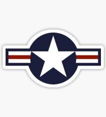 AIR FORCE, AMERICAN, USAF, Roundel, United States Air Force, aircraft, United States Navy, United States Marine Corps Sticker