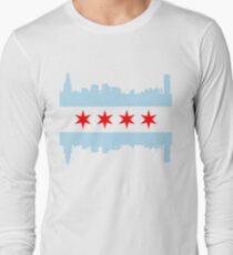 Chicago Flag Skyline Long Sleeve T-Shirt