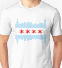 Chicago Flag Skyline Unisex T-Shirt