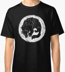 Woodcut Werewolf - White Moon Classic T-Shirt