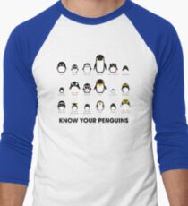 Kennen Sie Ihre Pinguine Baseballshirt mit 3/4-Arm