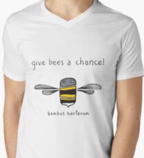 Give bees a chance! Men's V-Neck T-Shirt