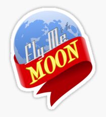 Fly Me to the Moon Sticker