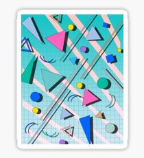 80s pop retro pattern 4 Sticker