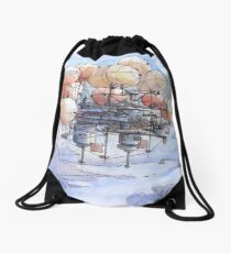 La citta' mongolfiera Drawstring Bag
