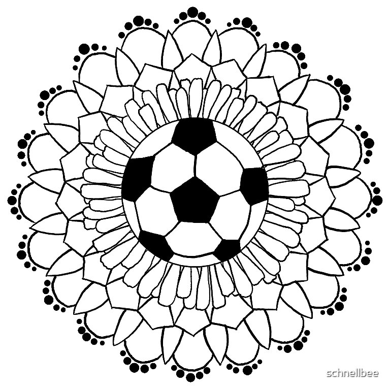 "Fußball-Mandala" Sticker von schnellbee | Redbubble