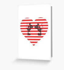 Striped Heart Greeting Card