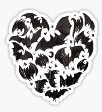 Bat Heart Sticker