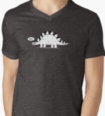 Cartoon Stegosaurus Men's V-Neck T-Shirt