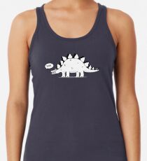 Cartoon Stegosaurus Racerback Tank Top