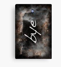 Bye...British Phone Box in Space Canvas Print