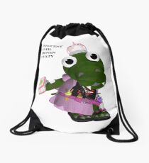 Daisy Gator. Innocent until proven guilty Drawstring Bag