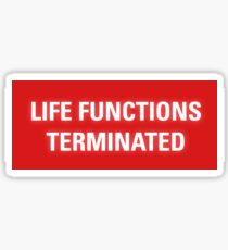 2001 A Space Odyssey - HAL 9000 Life Functions Terminated Error Sticker