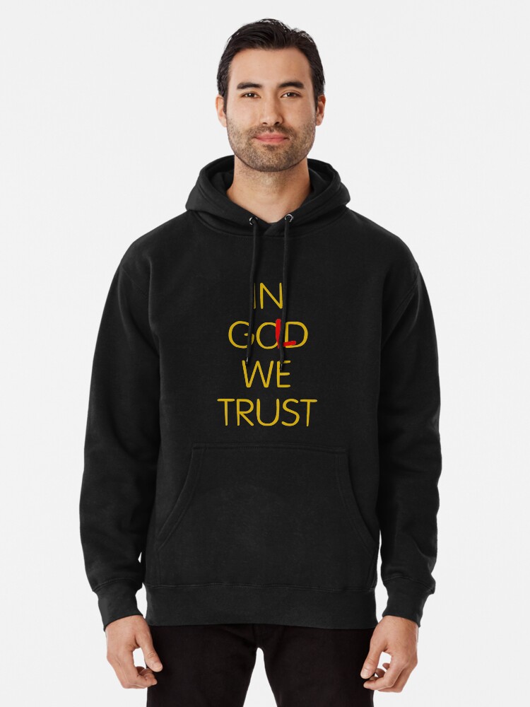 in gold we trust hoodie grey