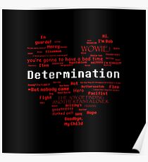 Undertale Word Heart Poster