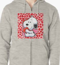 snoopy valentine Zipped Hoodie
