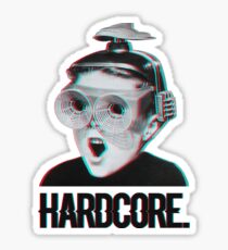 Hardcore Meme Boy (3D-Vintage-Effekt) Sticker
