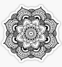 Black and white flower Sticker