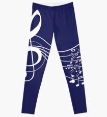 Music blue Leggings
